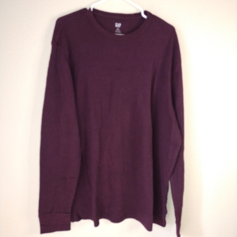 GAP Purple Long Sleeve Tee Classic Crewneck